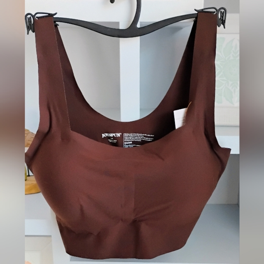 Women's Wirefree Bonded Longline Squareneck Bra   Various Sizes   NWT Brown - Picture 6 of 13